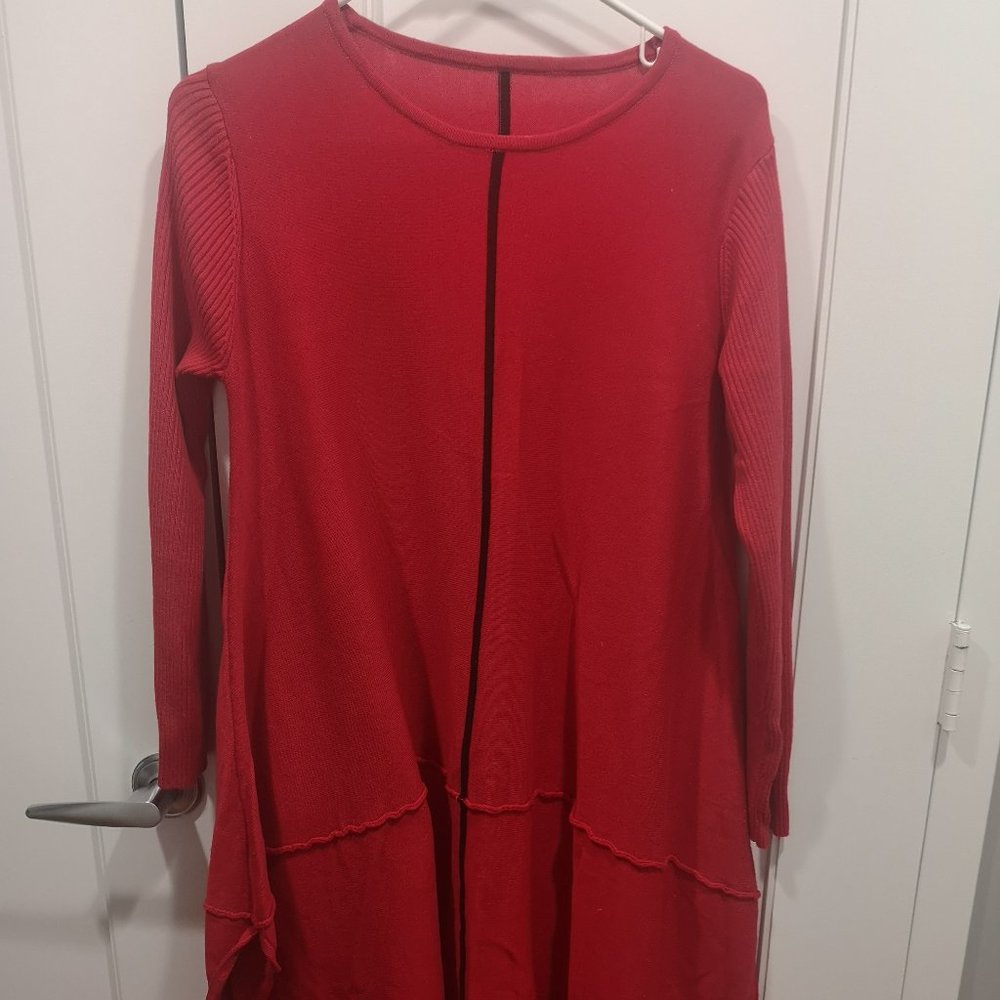 red_cashmere_long_sweaterdress
